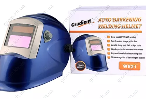 Фото 1- Маска сварщика Gradient W 821 (+2 запасных стекла)
