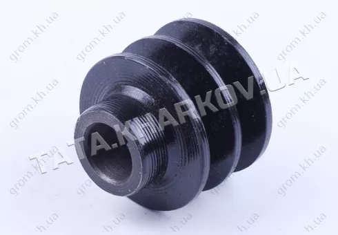 Фото 1- Шкив ремня ведущий 2 ручья (посадочн. Ø20mm) - 168F