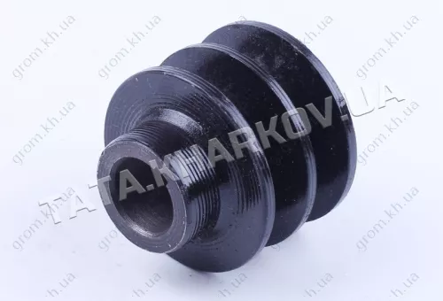 Фото 1- Шкив ремня ведущий 2 ручья (посадочн. Ø20mm) - 168F