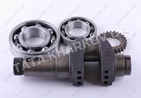 Фото 1- Коленвал в сборе с подшипниками и шестерней - 175N - Premium