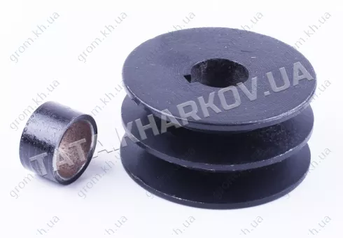 Фото 1- Шків ременя провідний 2 струмки під колінвал Ø25mm - 177F