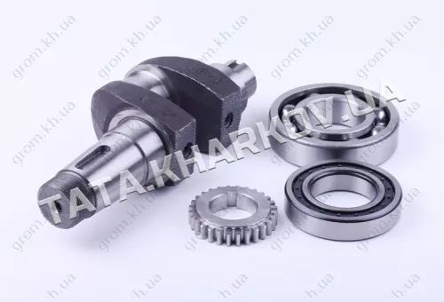 Фото 1- Колінвал у зборі з підшипниками та шестернею - 190N