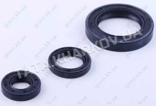Фото 1- Сальники комплект 3 шт.(20*40*8; 30*45*8; 50*75*12) - 190N