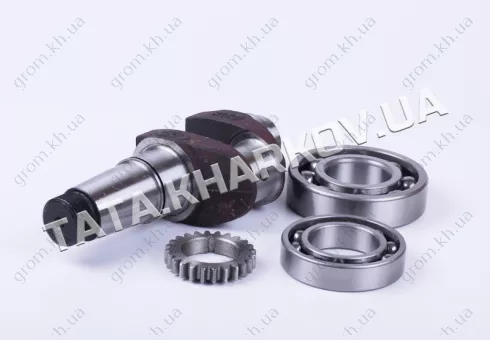 Фото 1- Коленвал в сборе (подшипники 6310/6210, шестерня) - 180N