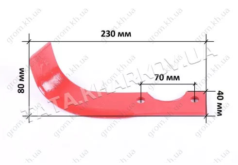 Фото 1- Нож фрезы левый 380gr L-225mm - 178F/186F - Premium