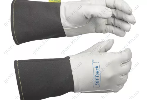 Фото 1- Перчатки (краги) сварщика 10-1004, L для аргона