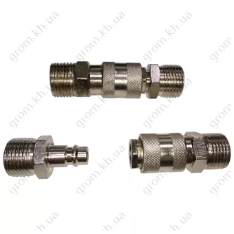 Фото 1- Быстросъёмное соединение, комплект втулка + ниппель, резьба СП21,8