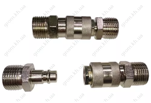 Фото 1- Швидкознімне з'єднання, комплект втулка + ніпель, різьблення СП21,8