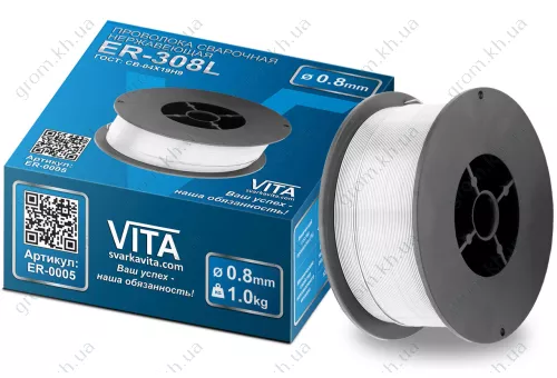Фото 1- Проволока сварочная нержавейка Vita ER-308L 0,8 мм вес 1,0 кг