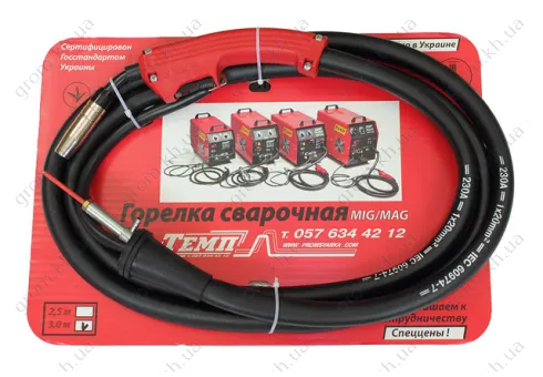 Фото 1- Горелка сварочная Темп 230А 3,0м (20 кв. мм)