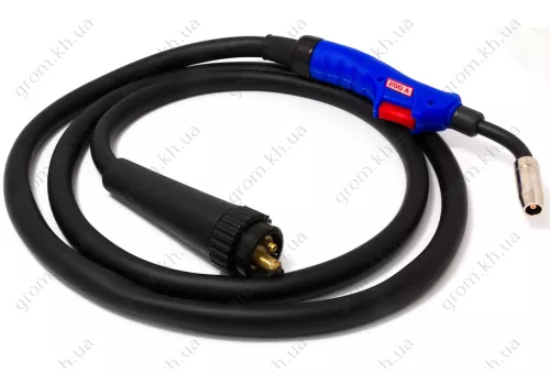 Фото 1- Зварювальний пальник Іскра 200А з євророз'ємом під дріт 0,6-1,2 мм