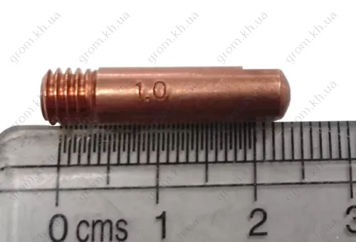 Фото 1- Токосъемный наконечник для сварочных полуавтоматов ф1,0/M6/25