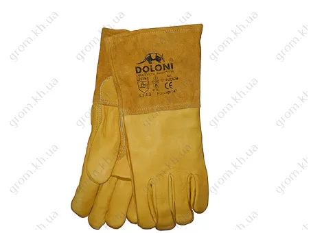 Фото 1- Краги зварювальні Долоні LUX спилкові жовті