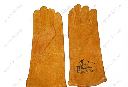 Фото 1- Краги зварювальні пилкові жовті