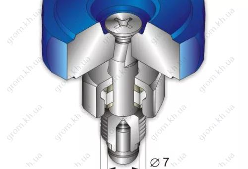 Фото 1- Узел вентиля в сборе (КР) (с конусом) к Р3 Донмет 337У