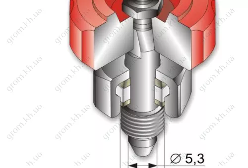 Фото 1- Узел вентиля в сборе (КП) Р3 ПРОМIНЬ 347, газовым горелкам Г2 ЗIРКА 224/233, керосинопезам ВОГНИК 177