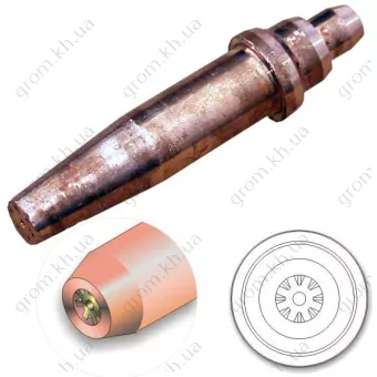 Фото 1- Мундштуки газозмішувальні до різаків Р3 ПРОМІНЬ 344/347 пропан