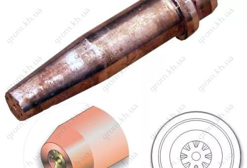 Фото 1- Мундштуки газосмесительные к резакам Р3 ПРОМИНЬ 344/347 пропан