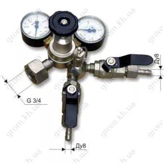 Фото 1- Редуктор углекислотный пищевой УРП-4-2ДМ