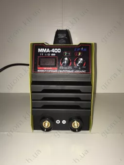 Фото 1- Зварювальний інвертор Грім MMA-400A Профі (форсаж дуги, дисплей, підсилені байонети, кабелю 3м)