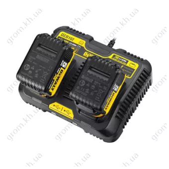Фото 1- Зарядное устройство двухрядное DeWALT DCB102