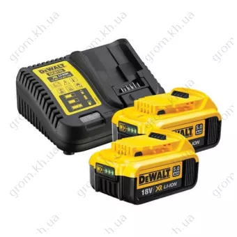 Фото 1- Зарядний пристрій з двома акумуляторами DeWALT DCB115P2