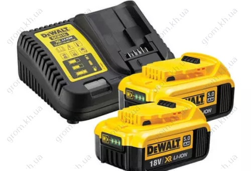 Фото 1- Зарядний пристрій з двома акумуляторами DeWALT DCB115P2