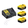 Фото 5 - Зарядное устройство и 3 аккумулятора DCB184 5Ач DeWALT DCB115P3