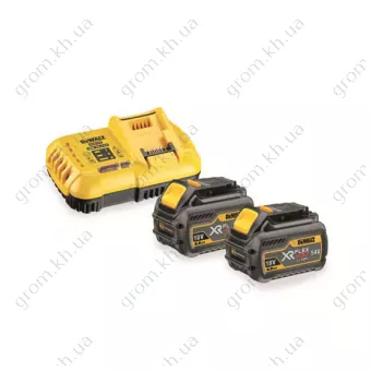 Фото 1- Зарядное устройство + 2 аккумулятора XR FLEXVOLT DeWALT DCB118T2