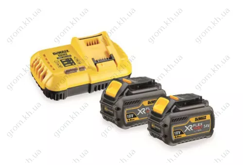 Фото 1- Зарядное устройство + 2 аккумулятора XR FLEXVOLT DeWALT DCB118T2