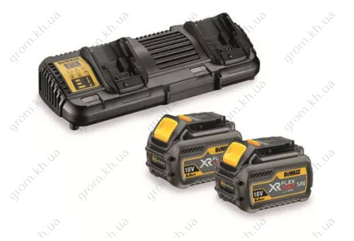Фото 1- Зарядний пристрій + 2 акумулятори XR FLEXVOLT DeWALT DCB132T2