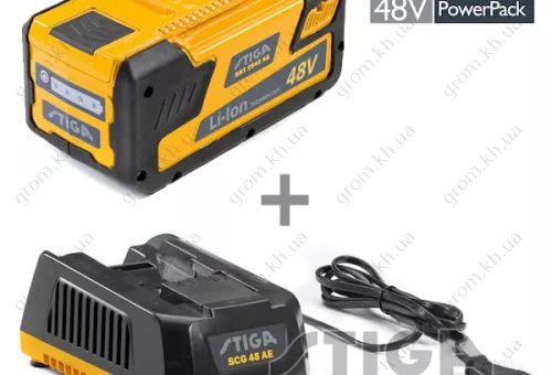 Фото 1- Аккумулятор + зарядное устройство Stiga SBT 2548 AE + SCG 48 AE