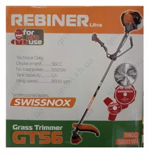 Фото 1- Бензокоса Rebiner GT-56