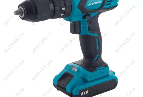 Фото 1- Шуруповерт аккумуляторный Grand ДА-21У Ударный 3 А/Ч 21 Вольт
