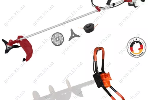 Фото 1- Бензокоса Assistant BK 52-5900 + мотобур + 200 мм шнек (2 в 1)