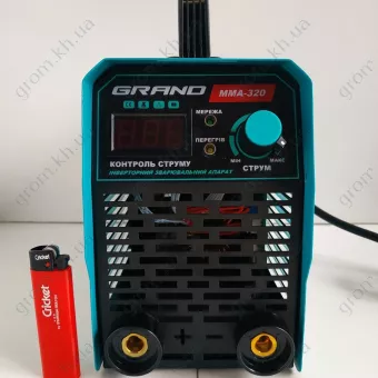 Фото 1- Зварювальний інвертор Grand MMA-320 (LCD-дисплей)