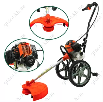 Фото 1- Мотокоса на колесах GrunWelt GW-140HP