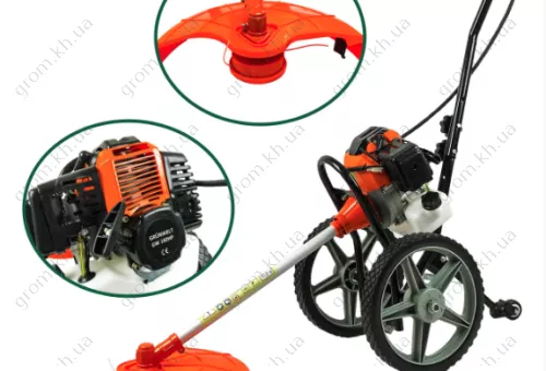 Фото 1- Мотокоса на колесах GrunWelt GW-140HP