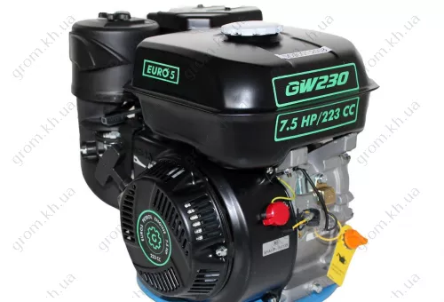 Фото 1- Бензиновий двигун GrunWelt GW230F