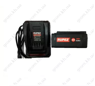 Фото 1- АКБ и зарядное устройство на цепную пилу и косу Rupez