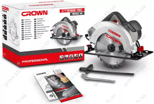 Фото 1- Дисковая пила Crown CT15188-190