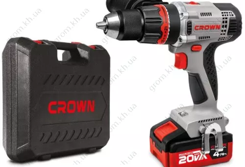Фото 1- Аккумуляторный шуруповерт Crown CT21076HMX-4 BMC