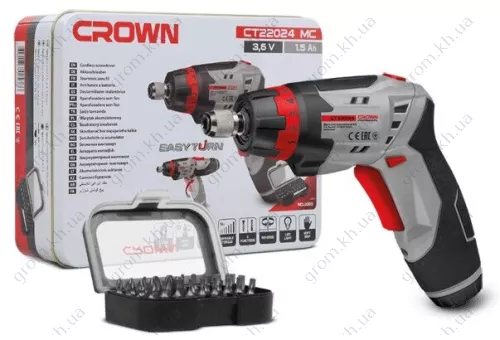 Фото 1- Аккумуляторный шуруповерт Crown CT22024 MC