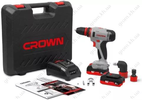 Фото 1- Шуруповерт акумуляторний Crown CT21082HQ-2 BMC