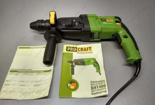 Фото 1- Перфоратор Procraft BH-1400 ДФР прямой
