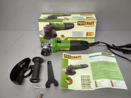 Фото 1- Машина угловая шлифовальная Procraft PW-1000 115 мм