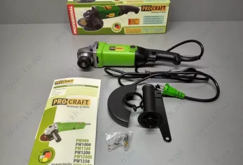 Фото 1- Машина кутова шліфувальна Procraft PW-1200Е 125 мм