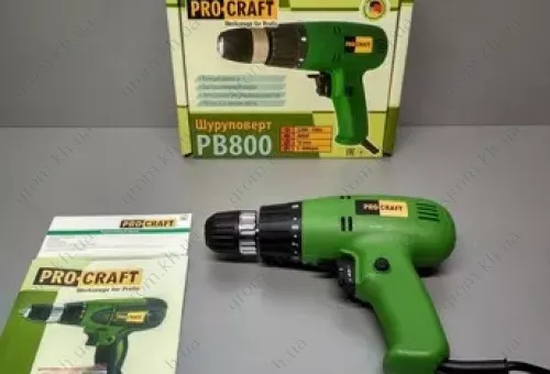 Фото 1- Шуруповерт мережевий Procraft PB-800