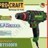 Фото 6 - Шуруповерт сетевой Procraft PB-1150 DFR патрон 2-х скоростной