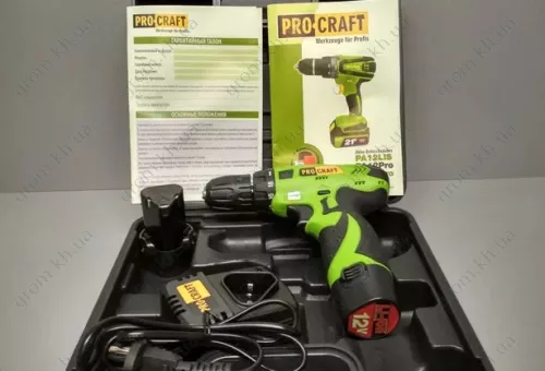 Фото 1- Шуруповерт аккумуляторный Procraft РА-12 LiS